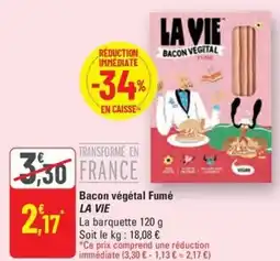 G20 LA VIE Bacon végétal Fumé offre