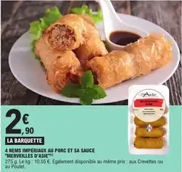 E.Leclerc Express 4 nems impériaux au porc et sa sauce "merveilles d'asie" offre