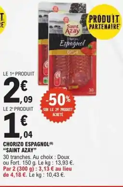 E.Leclerc Express SAINT AZAY Chorizo espagnol offre