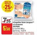 G20 4 Coquilles Saint-Jacques à la bretonne CELTIGEL offre