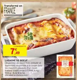 Intermarché LASAGNE DE BOEUF offre