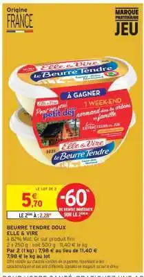Intermarché BEURRE TENDRE DOUX offre