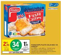 Intermarché FISH&CHIPS FILETS COLIN MSC X4 FINDUS offre