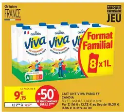 Intermarché LAIT UHT VIVA 1%MG FF CANDIA offre