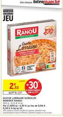Intermarché QUICHE LORRAINE SURGELÉE offre