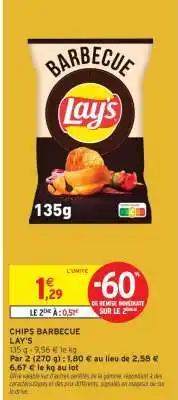 Intermarché Chips Barbecue Lay's offre