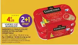Intermarché SARDINES À L'HUILE D'OLIVE VIERGE EXTRA NATURE CONNETABLE offre