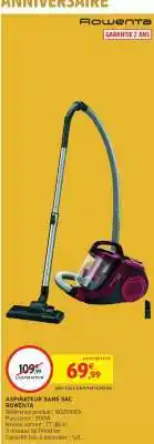 Intermarché Aspirateur sans sac Rowenta offre