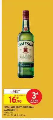 Intermarché Irish Whiskey Original Jameson offre