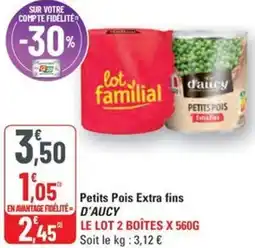 G20 Petits Pois Extra fins D'AUCY offre