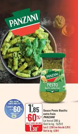 G20 Sauce Pesto Basilic extra frais PANZANI offre