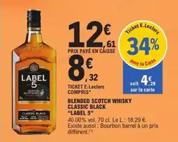 E.Leclerc Express LABEL 5 Blended scotch whisky classic black offre