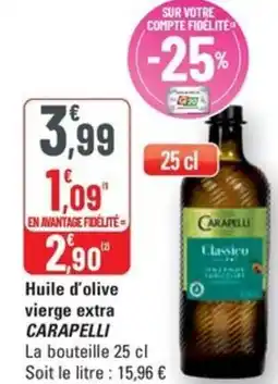 G20 Huile d'olive vierge extra CARAPELLI offre