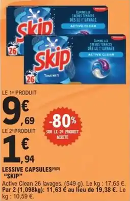 E.Leclerc Express SKIP Lessive capsules offre