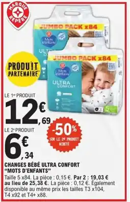 E.Leclerc Express MOTS D'ENFANTS Changes bébé ultra confort offre