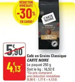 G20 CARTE NOIRE Café en Grains Classique offre