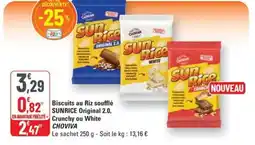 G20 CHOVIVA Biscuits au Riz soufflé SUNRICE Original 2.0, Crunchy ou white offre
