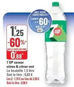 G20 7 UP saveur citron & citron vert offre