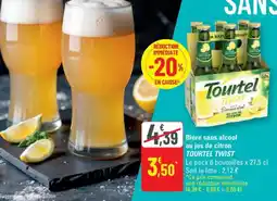 G20 TOURTEL TWIST Bière sans alcool au jus de citron offre