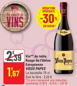 G20 VIEUX PAPES Vin de table Rouge de l'Union Européenne offre