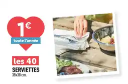 Centrakor Serviettes 38x38 cm offre