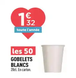 Centrakor Gobelets blancs offre