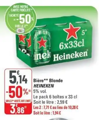 G20 HEINEKEN Bière Blonde offre