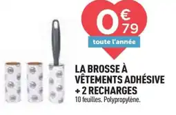 Centrakor La brosse à vêtements adhésive +2 recharges offre