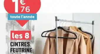 Centrakor Cintres feutrine offre