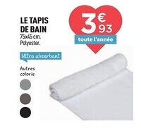 Centrakor Le tapis de bain offre