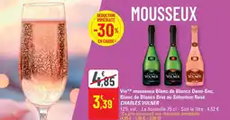G20 Vin mousseux Blanc de Blancs Demi-Sec, Blanc de Blancs Brut ou Sélection Rosé CHARLES VOLNER offre
