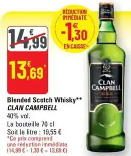 G20 CLAN CAMPBELL Blended Scotch Whisky offre