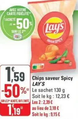 G20 LAY'S Chips saveur Spicy offre