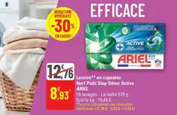 G20 ARIEL Lessive 4en1 pods stop odeur active offre