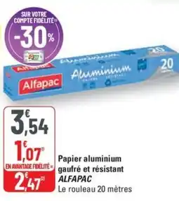 G20 Papier aluminium gaufré et résistant ALFAPAC offre