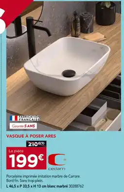Gedimat Vasque à poser Ares offre
