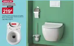 Gedimat Cuvette suspendue Céleste clean flush offre