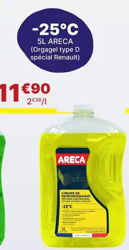 Carter-Cash 25°C 5L ARECA offre