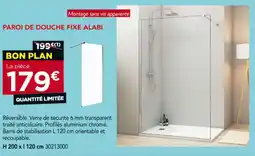 Gedimat Paroi de douche fixe Alabi offre