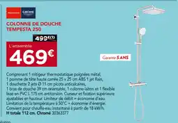 Gedimat Grohe Colonne de douche Tempesta 250 offre