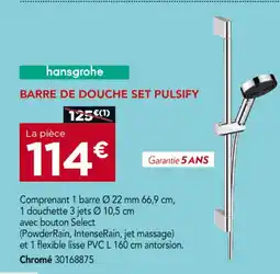 Gedimat HANSGROHE Barre de douche set pulsify offre