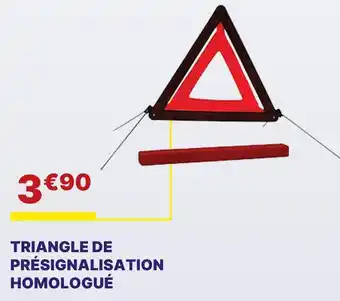 Triangle de présignalisation homologué