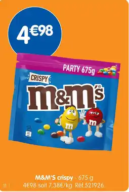 b&m M&M'S crispy offre