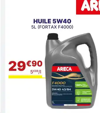 Carter-Cash ARECA Huile 5W40 offre