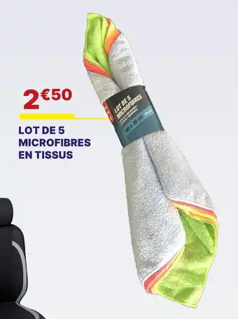 Carter-Cash Lot de 5 microfibres en tissu offre
