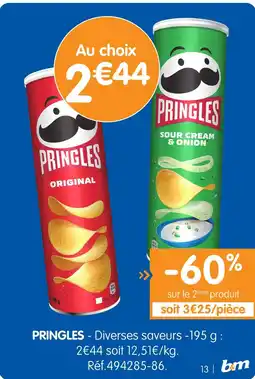 b&m Pringles offre