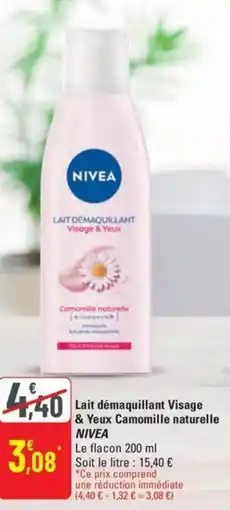 G20 NIVEA Lait démaquillant Visage & Yeux Camomille naturelle offre