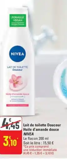 G20 NIVEA Lait de toilette Douceur Huile d'amande douce offre