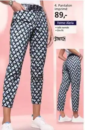 Helline Pantalon imprimé offre