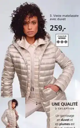 Helline Veste matelassée avec duvet offre
